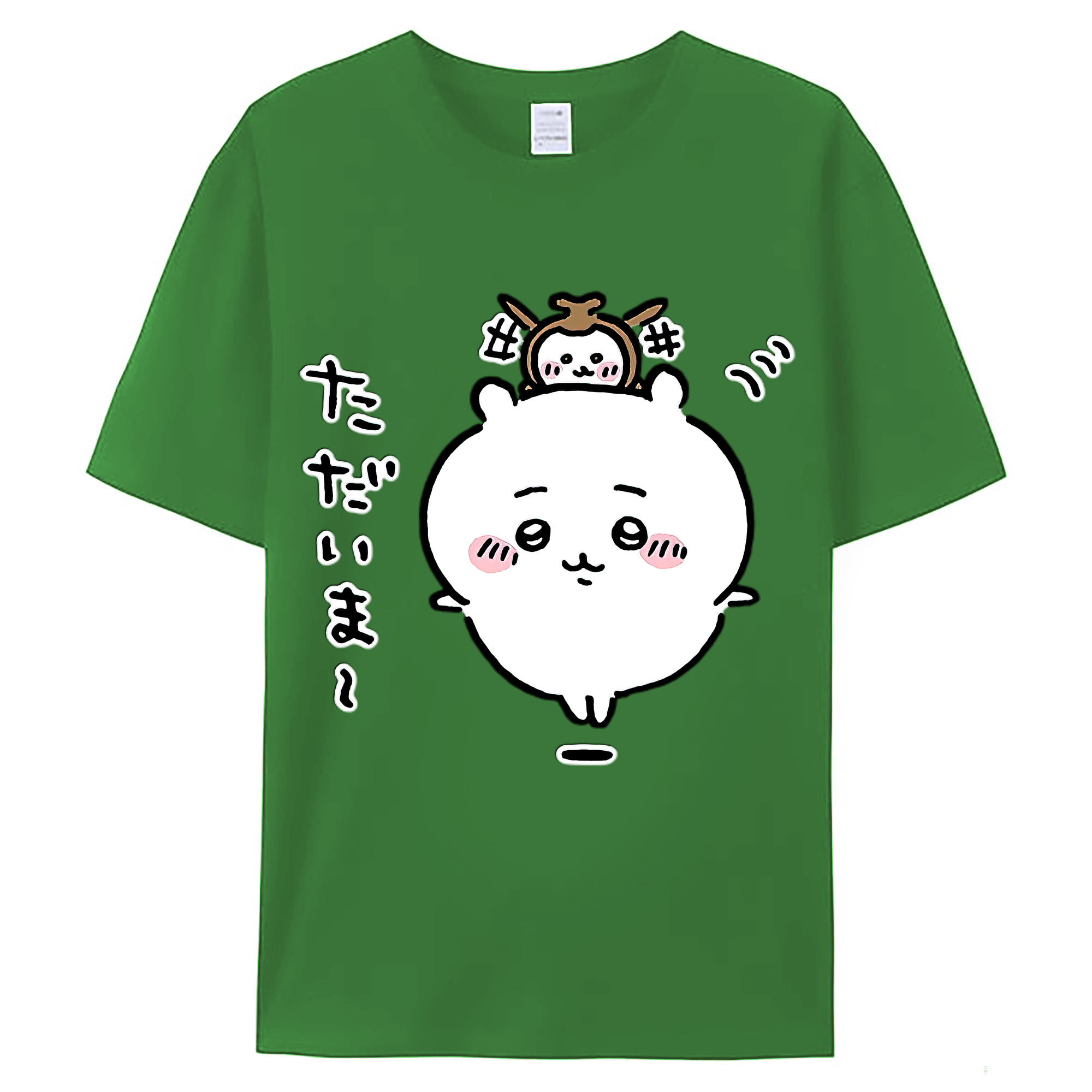 （画像用） ちいかわ ちいかわ Chii-kawa chiikawa レディースカジュアルプリントTシャツ（綿100％）